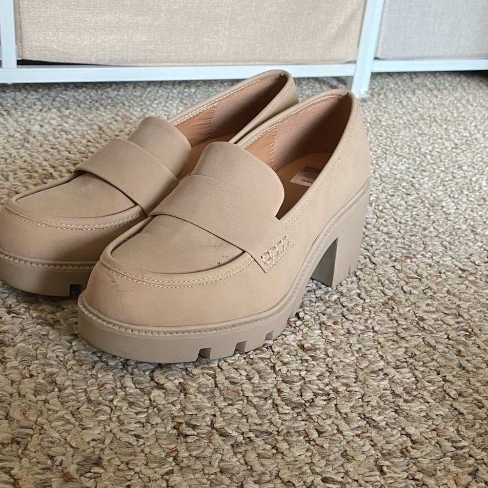 Dolce Vita Beige Platform Loafers